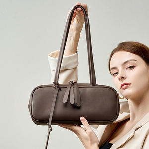 Sac bowling en cuir de vachette mat haut de gamme et tendance, grande capacité, sac à bandoulière pour femme - Product Image 2