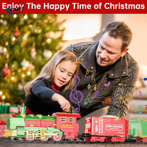 Trenes de Juguete Navideños <span class=keywords><strong>para</strong></span> <span class=keywords><strong>Alrededor</strong></span> <span class=keywords><strong>del</strong></span> Árbol, Trenes de Juguete con Sonido y Luces, <span class=keywords><strong>Tren</strong></span> de Juguete Modelo <span class=keywords><strong>para</strong></span> Niños Pequeños - Product Image 5