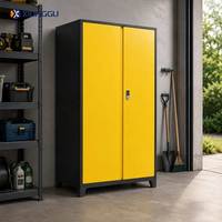Armoire de rangement jaune en acier pour place de stationnement avec serrure numérique, pour garage, appartement, emplacement de voiture, organisateur d'outils - Fournisseur