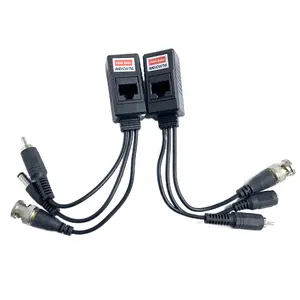 Balun bnc áudio para conector rj45, venda quente de 5mp, conector HD-CVI/tvi/ahd, par trançado 12v para cctv câmera pal ntsc secam