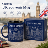 Mug à café en céramique souvenir touristique du Royaume-Uni, Londres Big Ben, 11 oz, mug souvenir en céramique, personnalisable ODM OEM, vente en gros