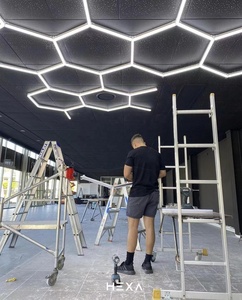 Hot Selling 6500K Honeycomb LED Light Waterproof Panel Garage Lights for Car Shop and Garage Hexagon LED Lamps - Product Image 2