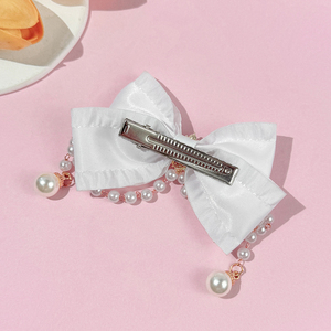 SASAACC Version coréenne perle gland arc pince à cheveux, carte de cheveux élégante de Style <span class=keywords><strong>cour</strong></span> française adolescente, accessoire de cheveux doux - Product Image 5
