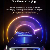 Cable de Carga para Teléfono Celular 3 en 1 con Iluminación LED RGB de 7 Colores Graduales, Cable de Datos USB Tipo C de Carga Súper Rápida de 1M 3.3FT 66W