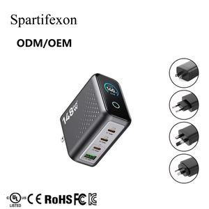 Hub de charge tout-en-un 148W GaN ignifuge |   <span class=keywords><strong>Chargeur</strong></span> rapide à écran numérique avec distribution intelligente de l'alimentation pour ordinateur portable et appareil photo - Product Image 1
