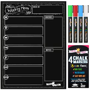<span class=keywords><strong>Tableau</strong></span> de menu magnétique effaçable à sec de forme rectangulaire, planificateur de repas hebdomadaire pour réfrigérateur, <span class=keywords><strong>tableau</strong></span> <span class=keywords><strong>noir</strong></span>, liste d'épicerie, bloc-notes pour <span class=keywords><strong>cuisine</strong></span> et réfrigérateur - Product Image 6