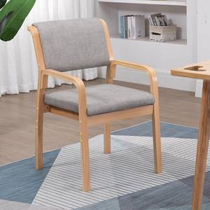 Ev ofis oturma odası için arkalık ile Modern yemek masası sandalyesi ahşap şezlong koltuklar - Product Image 1