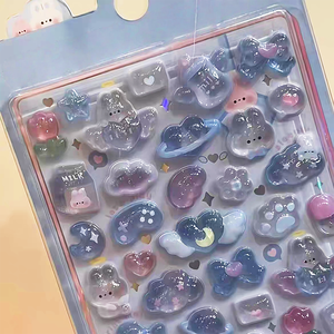 Nouvelles perles focales en PVC écologiques 2026, motifs de dessins animés en relief 3D, autocollants étanches personnalisables, jouet mignon pour la décoration d'enfants - Product Image 3