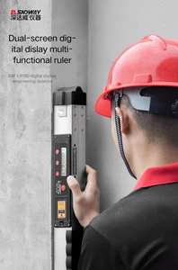 Niveau à bulle en alliage d'aluminium Shen Dawei SW-LR180, 2 m, pliable, pour la mesure d'inclinaison et la détection de verticalité en génie civil, SW-LR180 - Product Image 3