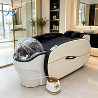 Fauteuil de lavage de cheveux électrique professionnel de luxe 4D pour massage corporel complet et spa capillaire, idéal pour l'équipement de salon moderne