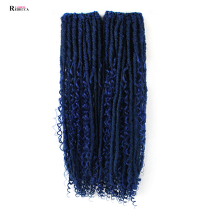 Rebecca Fashion 24 pouces 40 mèches Cheveux synthétiques bouclés Afro Twist Soft Dreadlocks Braids Goddess Faux Locs Crochet Hair - Product Image 2