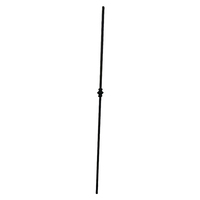 Balustre d'escalier intérieur en aluminium noir, à boucle ovale simple, décoratif