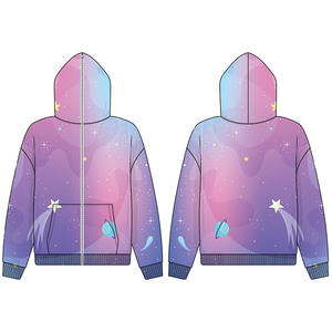 เสื้อฮู้ดซิปเต็มตัวคุณภาพสูงสำหรับผู้ชายและผู้หญิง  ลายพิมพ์แบบซับลิเมชั่นเต็มตัว ปรับแต่งได้ตามต้องการ  ขั้นต่ำในการสั่งซื้อน้อย  ลายพิมพ์ 3 มิติ ปักลาย  เป็นมิตรต่อสิ่งแวดล้อม - Product Image 4