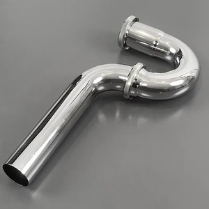 Siphon en P rond sanitaire en acier inoxydable 1-1/2 pour lavabo, durable et facile à assembler, 32mm 38mm - Product Image 4
