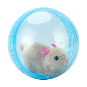 Mainan hewan peliharaan elektrik, mainan kelinci dan Hamster interaktif gerakan kucing bola berguling mainan kucing