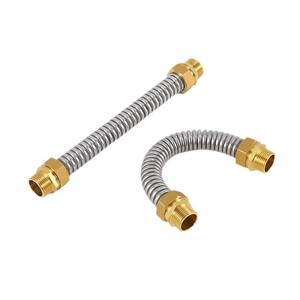Supply Brass-Capped Corrugated Flexible Metal Joint for Central Air Conditioning Hot Cold Water Inlet Pipes for Plumbing Use - Product Image 3