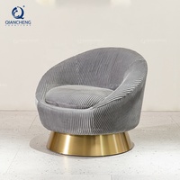 QIANCHENG chaise inclinable de bureau à dossier bas Offre Spéciale tissu imperméable hôtel salon salon en métal chaise de canapé inclinable simple