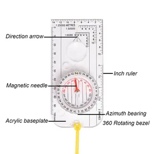 2024 Hot Sale High Quality Compass Accessories Mini Brunton Compass For Camping School