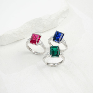 Anillo de Plata 925 con Zafiro Azul Cultivado, Anillo de Plata 925 - Product Image 6