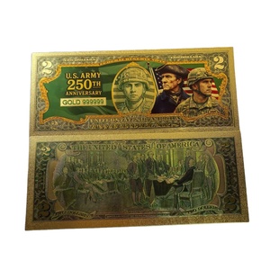 Custom Amerika Collectie 250ste Verjaardag Herdenking Bank Nota Plastic Goud Folie Verguld Bankbiljet - Product Image 4