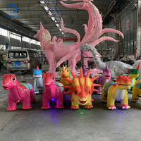 Dinosaure mignon en peluche pour enfants Jeu de course pour enfants 12v Cartoon walking Dinosaur Ride Car