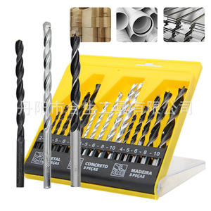 Juego de brocas multiusos Mr Drill, 16 piezas, métricas, con vástago hexagonal, para madera, metal y plástico, en caja amarilla. - Product Image 3