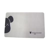 Tapis de bain moderne à texture tissée neutre avec bordure, motif minimaliste HOME, super absorbant en diatomite, imperméable pour la décoration intérieure
