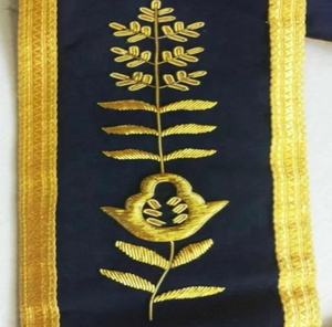 Ensemble de tablier maçonnique arc royal brodé 3D chaîne collier gantelets brodé à la main maître maçon bijoux aimant Badges Logo - Product Image 5