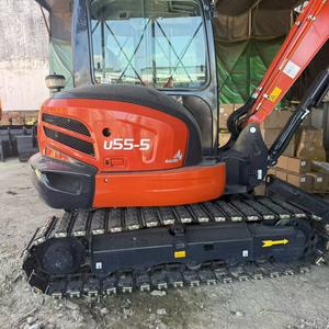 Excavatrice Kubota U55-5 d'occasion pour travaux d'aménagement paysager municipal, pipelines agricoles, excavatrice compacte en excellent état - Product Image 1