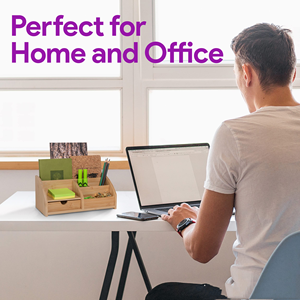 שילוב רב תפקודי במבוק שולחן כתיבה מארגן עם מגירה עבור ציוד משרדי הבית - Product Image 5