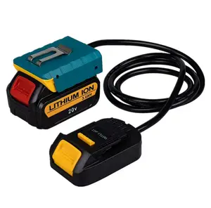 Hot sales Cordless Tool Battery Extension For makitas 18v Lithium Batteries Adapter Extension Cable For DEWALTs 20v max