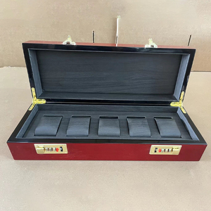 Custom Lacquered Wooden <b>Watch</b> Box 5-Slot Jewelry Display Luxury Gift <b>Case</b> Personalized Storage LogoFactory Direct Custom Logo - Product Image 1
