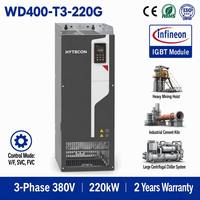 Variateur de fréquence industriel HYTECON IoT 300HP 220kW triphasé 380V avec surveillance numérique des actifs et entraînement AC intelligent