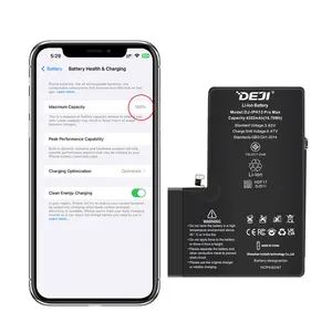 DEJI nueva actualización 100% batería de salud para iPhone 13 pro Max Pop up batería gratis