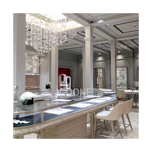 Cao cấp sang trọng vàng trang sức Showcase cửa hàng hiển thị truy cập với thiết kế nội thất và đèn cho đồ trang sức cửa hàng tủ - Product Image 2