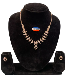 AD570 Ensemble de bijoux classiques Collier et boucles d'oreilles élégants pour les fêtes de mariage Événements traditionnels pour les cadeaux - Product Image 4