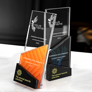 Tùy chỉnh thân thiện với môi pha lê Trophy với cơ sở đá cẩm thạch | UV in khắc giải thưởng kinh doanh mảng bám cho đại lý đại lý ủy quyền - Product Image 4