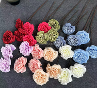 EG-S170 haute qualité à la main Faux velours artificiel Rose fleur unique velours rouge rose vif blanc Rose pour mariage décor à la maison