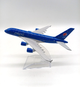 Usine directement 16CM alliage A380 modèle d'avion 1:400 moulé sous pression Pepsi vente chaude avion pour la collecte cadeau personnalisable - Product Image 1