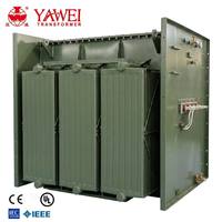 Transformador Trifásico Montado en Plataforma YAWEI de 2700KVA, 34.5KV a 415V/400V 60Hz, Transformador de Distribución