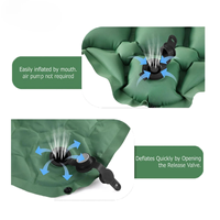 Coussin de siège gonflable pliable - Coussin en polyester résistant à l'humidité pour le camping, la randonnée, le trekking, le pique-nique, le barbecue - Conception confortable