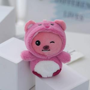 Peluche bébé castor mignonne à costume interchangeable, pendentif pour sac, poupée pour machine à pinces, porte-clés, petit cadeau, vente en gros - Product Image 1