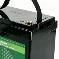 Baterai LiFePO4 MVVTON 12.8V 65Ah 4-Cell 832Wh dengan Tali Pengangkut, 6000 Siklus, Suhu Operasi -20~60C untuk Penyimpanan Energi