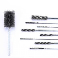 Brosse de polissage industrielle en fil torsadé, outil de débavurage pour trous intérieurs de tuyaux en acier