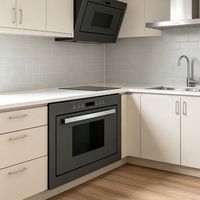 Four combiné noir 35L, hauteur 455mm, avec capteur tactile, puissance 1000W, grill 1500W, cavité à plateau plat, four à micro-ondes encastrable OEM ODM