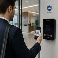 Lecteur de code QR dynamique certifié CE, lecteur RFID autonome, lecteur de carte intelligente IC 13,56 MHz, système de contrôle d'accès aux portes, sécurité
