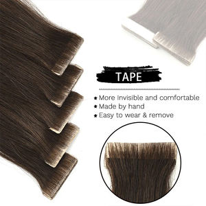 <span class=keywords><strong>Precio</strong></span> <span class=keywords><strong>de</strong></span> Fábrica al por Mayor, Extensiones <span class=keywords><strong>de</strong></span> Cabello Humano Remy 100% Virgen, Personalizadas, Súper Dobles, Invisibles, con Cinta Adhesiva, Sin Caída, Suaves y Brillantes - Product Image 3