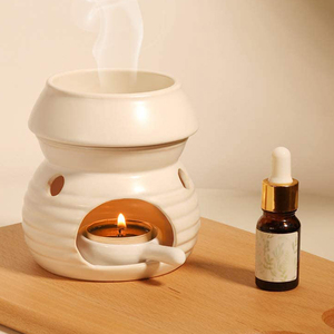 Custom <strong>Wholesale</strong> Ceramic <strong>Lamps</strong> Candle Jar Scent Fragrance Tea Light Holder Christmas Decorative Containers Wax <strong>Oil</strong> burner - Product Image 5