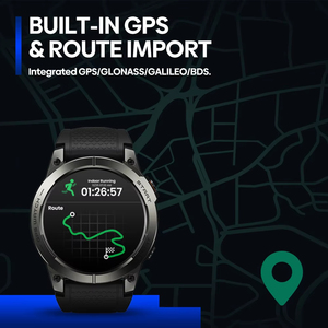 Zeblaze <span class=keywords><strong>Stratos</strong></span> <span class=keywords><strong>3</strong></span> Pro GPS Wearable Device Smartwatch Hombre AMOLED BT Call Stress Track Outdoor Sport Smart Watch pour hommes femmes - Product Image 2