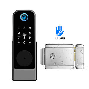 Waterproof Double Sides Rim <b>Lock</b> Tuya App RFID <b>Smart</b> Fingerprint Cloud Stainless Steel Door <b>Lock</b> for Outdoor Gate Front Door - Product Image 1